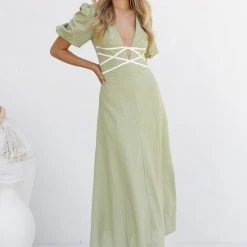 Kellie Dress SAGE 10 Kellie Dress SAGE -Heschung shop 0L4A2117 73747.1666150203
