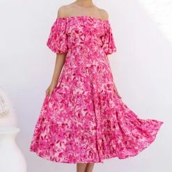 Monette Dress FUCHSIA FLORAL 13 Monette Dress FUCHSIA FLORAL -Heschung shop 0L4A2318 36324.1666150006