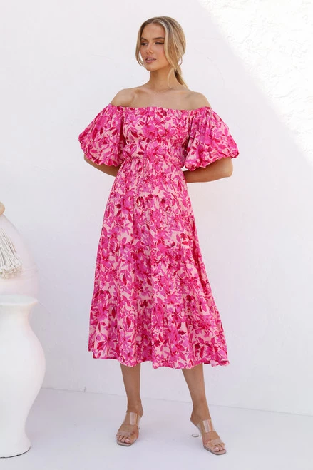 Monette Dress FUCHSIA FLORAL 9 Monette Dress FUCHSIA FLORAL - Image 7