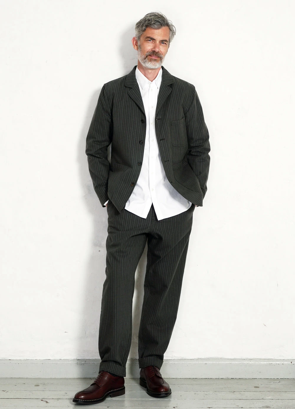 HANSEN GARMENTS LUKAS | Blazer Jacket | Khaki Pin 10 HANSEN GARMENTS LUKAS | Blazer Jacket | Khaki Pin - Image 8