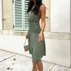 Joanne Midi Dress OLIVE 16 Joanne Midi Dress OLIVE -Heschung shop 1Photo 1 2 22 6 05 35 pm 82977.1644302241