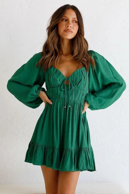 Danny Dress FOREST GREEN 3 Danny Dress FOREST GREEN