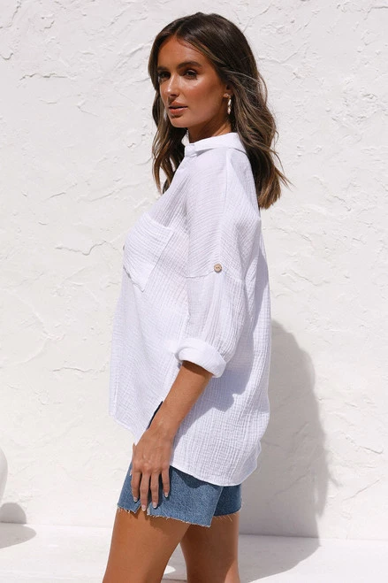 Eleanor Shirt WHITE 8 Eleanor Shirt WHITE - Image 6