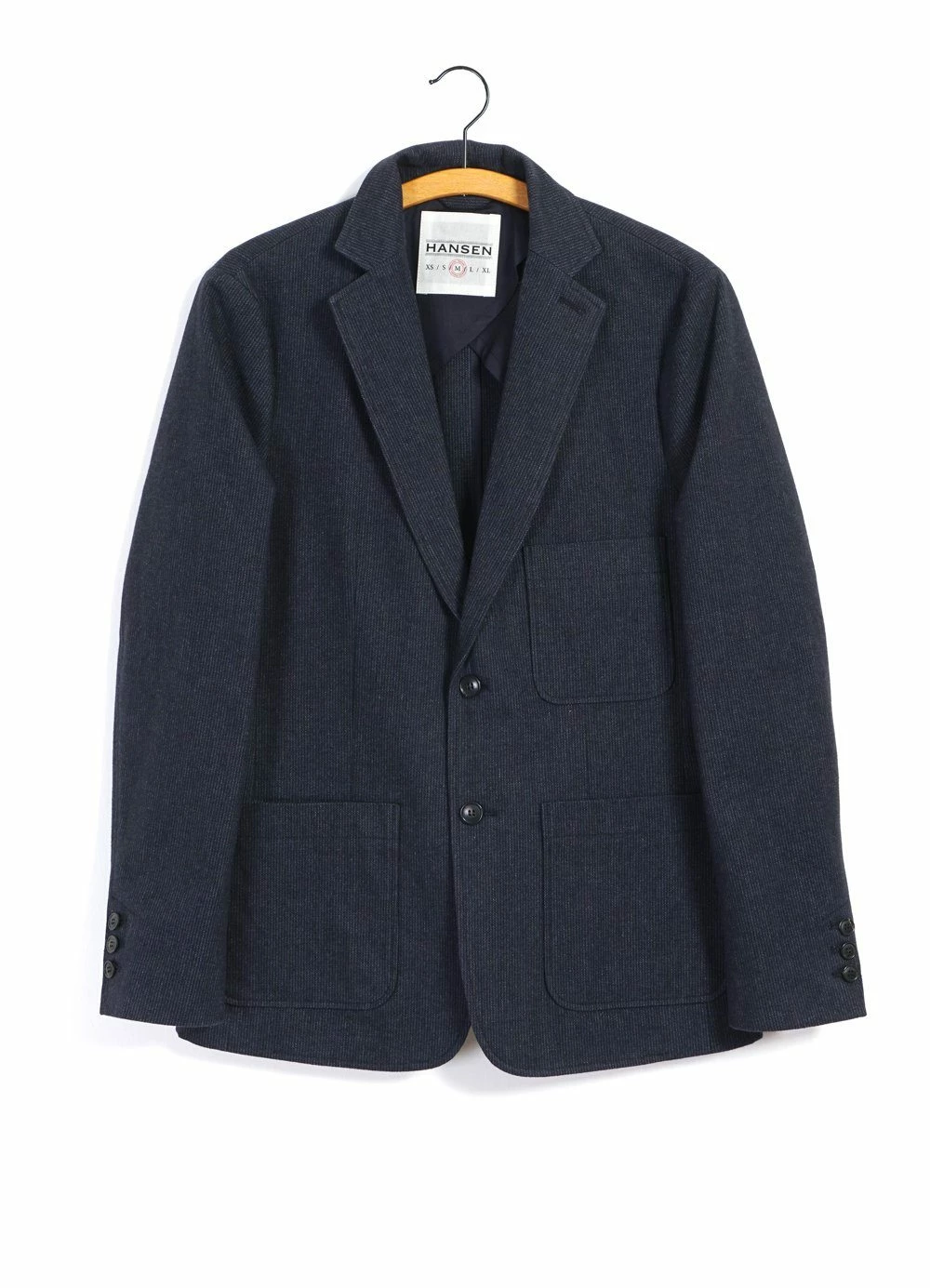 HANSEN GARMENTS CHRIS | Classic Two Button Blazer | Brushed Blue 3 HANSEN GARMENTS CHRIS | Classic Two Button Blazer | Brushed Blue