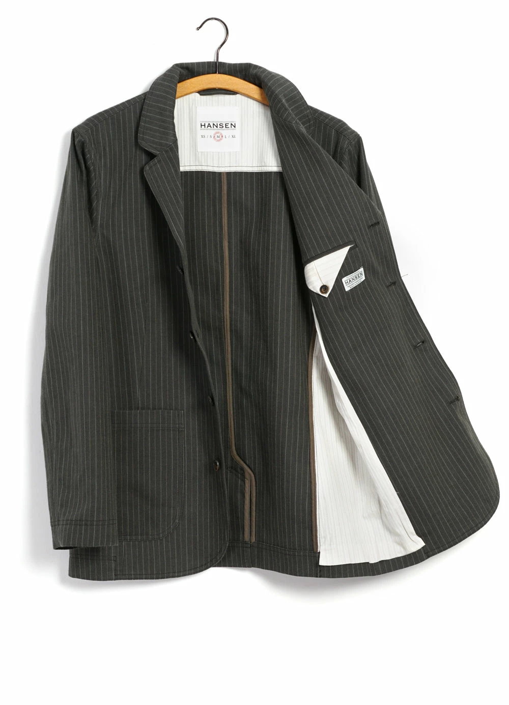 HANSEN GARMENTS LUKAS | Blazer Jacket | Khaki Pin 5 HANSEN GARMENTS LUKAS | Blazer Jacket | Khaki Pin - Image 3
