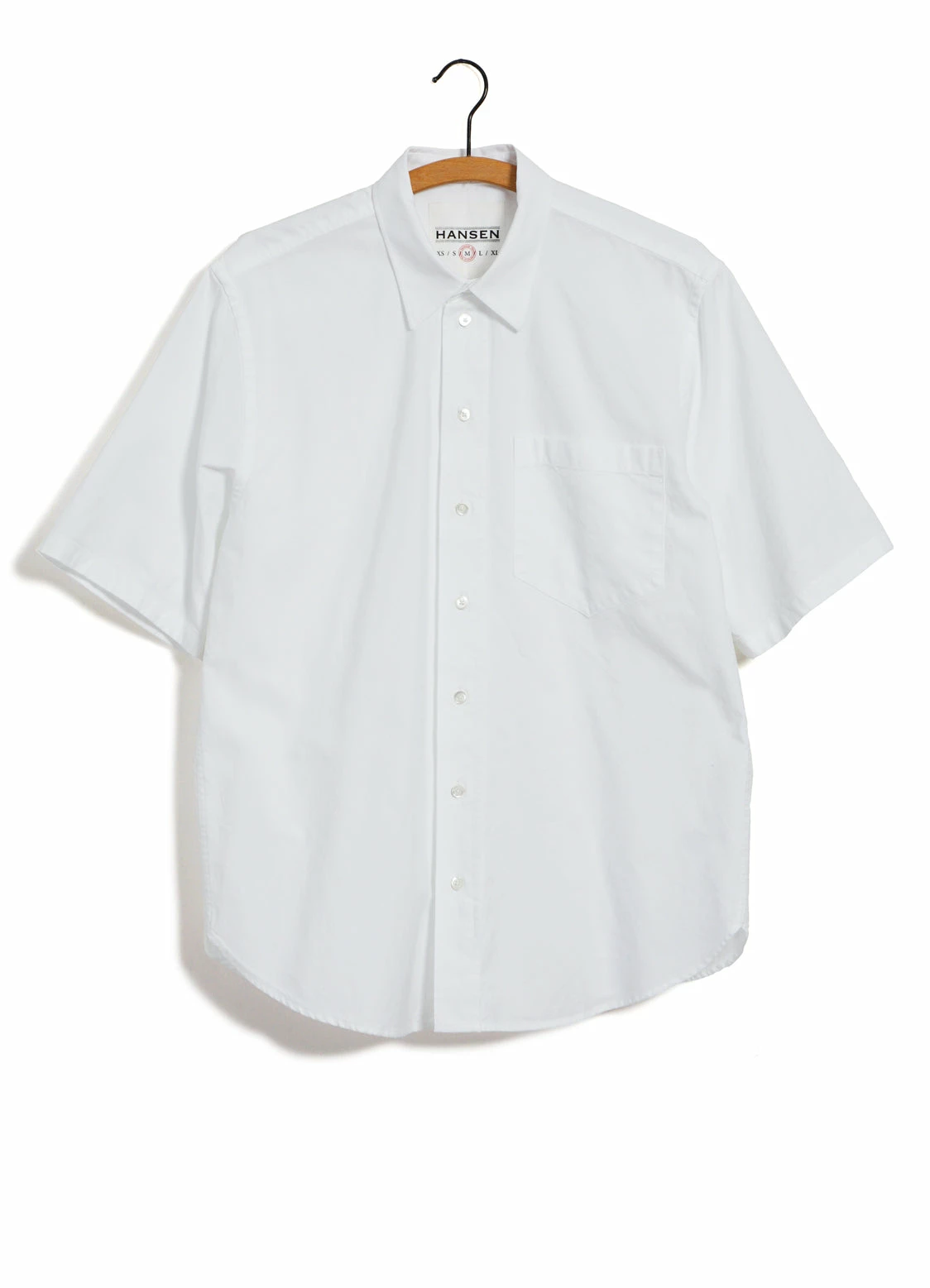 HANSEN GARMENTS REIDAR | Loose Fit Short Sleeve Shirt | White 3 HANSEN GARMENTS REIDAR | Loose Fit Short Sleeve Shirt | White