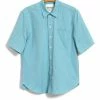 HANSEN GARMENTS REIDAR | Loose Fit Short Sleeve Shirt | Miami Green -Heschung shop 25 14 6 reidar grass 1