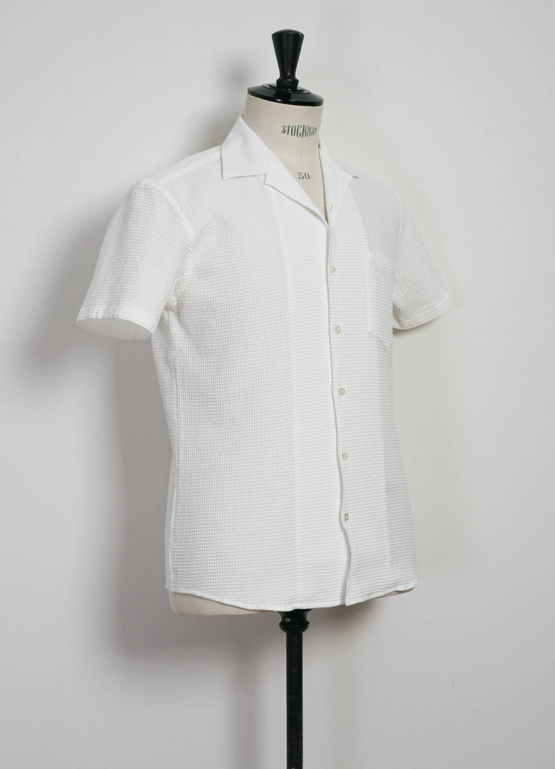 HANSEN GARMENTS JONNY | Short Sleeve Shirt | Waffle White 5 HANSEN GARMENTS JONNY | Short Sleeve Shirt | Waffle White - Image 3
