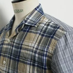 HANSEN GARMENTS JONNY | Short Sleeve Shirt | Blue Checks -Heschung shop 25 20 3 jonny blue checks 4