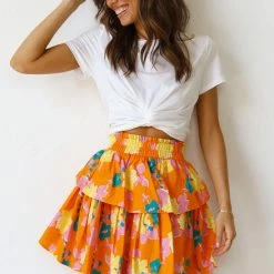 Florencia Skirt ORANGE -Heschung shop 44 L4A3215 59417.1639647683