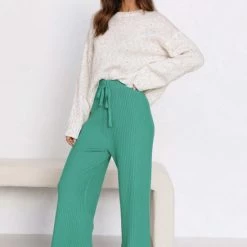 Levi Knit Pants TEAL 19 Levi Knit Pants TEAL -Heschung shop 4L8A1813 81077.1653539898