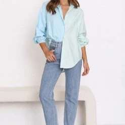 Lira Shirt BLUE -Heschung shop 4L8A2221 37669.1653536003