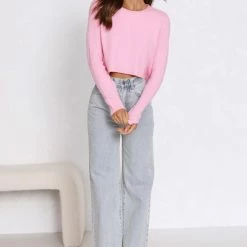 Robyn Knit Top PINK -Heschung shop 4L8A2754 40986.1653535856