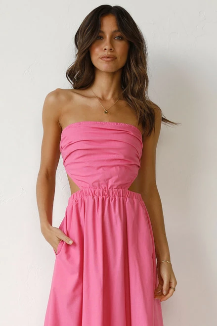 Dani Midi Dress PINK 9 Dani Midi Dress PINK - Image 7