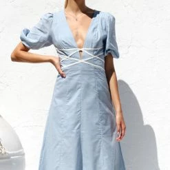 Kellie Dress BLUE -Heschung shop 6IMG 6543 08209.1668492870