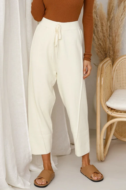 Sonny Knit Pants CREAM 5 Sonny Knit Pants CREAM - Image 3