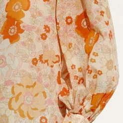Quincy Top ORANGE FLORAL -Heschung shop 8 L4A1524 25492.1648338508