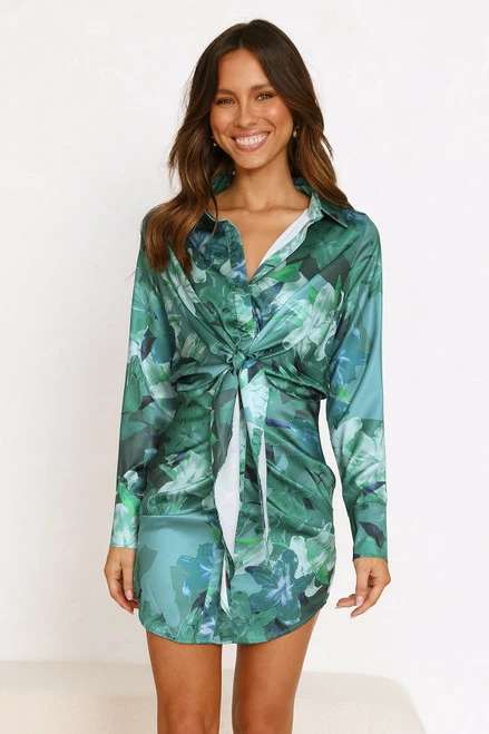 Olivia Dress GREEN FLORAL 3 Olivia Dress GREEN FLORAL
