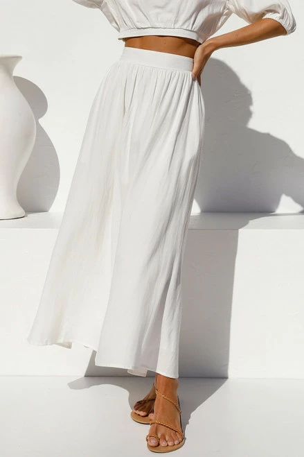 Bea Maxi Skirt WHITE 4 Bea Maxi Skirt WHITE - Image 2