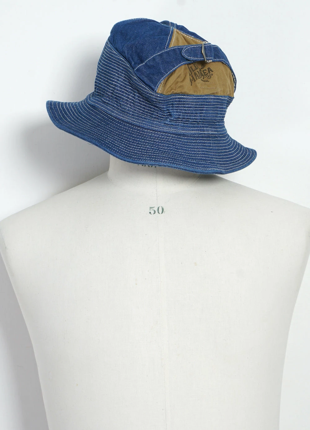 KAPITAL THE OLD MAN AND THE SEA | 11.5oz Denim Hat | Midtone 4 KAPITAL THE OLD MAN AND THE SEA | 11.5oz Denim Hat | Midtone - Image 2