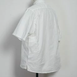 KAPITAL KATMANDU | Short Sleeve Patch Shirt | White -Heschung shop EK 1212 White Patch KATMANDU Shirt 2022 3