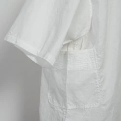 KAPITAL KATMANDU | Short Sleeve Patch Shirt | White -Heschung shop EK 1212 White Patch KATMANDU Shirt 2022 5