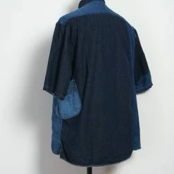 KAPITAL KATMANDU | Short Sleeve Patchwork Shirt | Indigo 10 KAPITAL KATMANDU | Short Sleeve Patchwork Shirt | Indigo -Heschung shop EK 1213 IDG Patchwork KATMANDU Shirt 2022 4