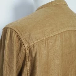 KAPITAL PENNY SHIRT | Gauze Linen Herringbone Shirt | Gold 9 KAPITAL PENNY SHIRT | Gauze Linen Herringbone Shirt | Gold -Heschung shop EK 598 Gauze Linen Herringbone Stand Penny Shirt 4