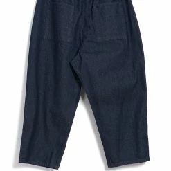 KAPITAL EASY BEACH GO | 12oz Broken Denim Trousers | Indigo -Heschung shop EK 870 12oz Broaken Denim EASY BEACH GO Pants 4