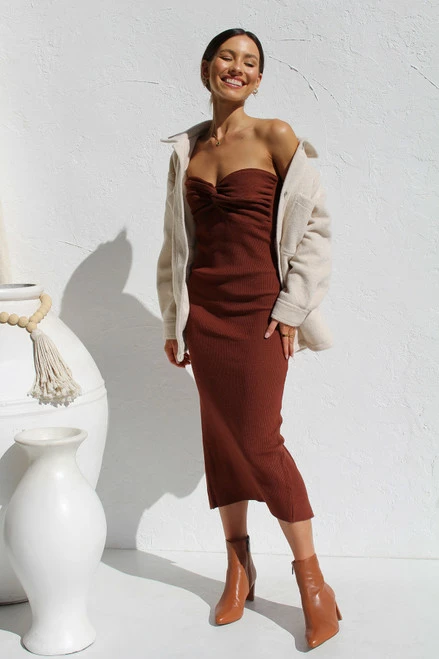 Zoe Dress TAN 4 Zoe Dress TAN - Image 2