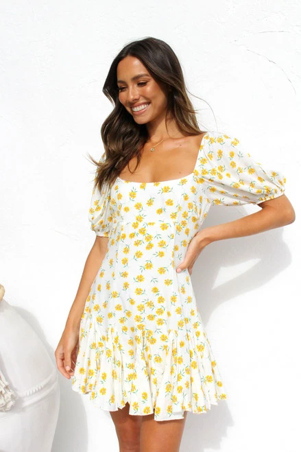 Minnie Dress YELLOW FLORAL 2 Minnie Dress YELLOW FLORAL
