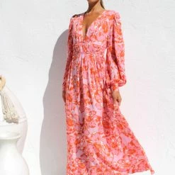 Olena Dress PINK FLORAL 14 Olena Dress PINK FLORAL -Heschung shop IMG 2974 95826.1661399294