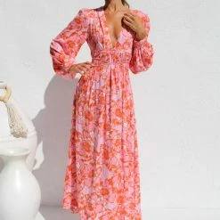 Olena Dress PINK FLORAL 15 Olena Dress PINK FLORAL -Heschung shop IMG 2990 16681.1661399298