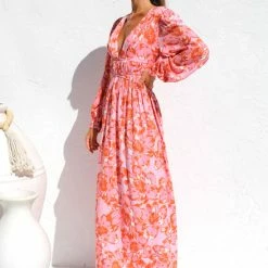 Olena Dress PINK FLORAL 17 Olena Dress PINK FLORAL -Heschung shop IMG 3001 57978.1661399243