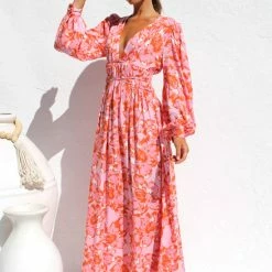 Olena Dress PINK FLORAL 12 Olena Dress PINK FLORAL -Heschung shop IMG 3005 85571.1661399242