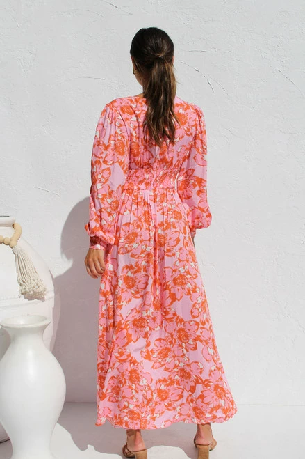 Olena Dress PINK FLORAL 10 Olena Dress PINK FLORAL - Image 8