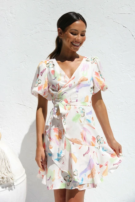 Alexa Wrap Dress MULTI 3 Alexa Wrap Dress MULTI