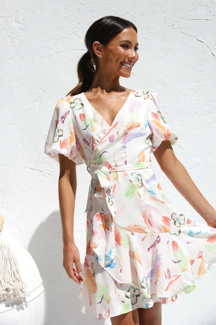 Alexa Wrap Dress MULTI 6 Alexa Wrap Dress MULTI - Image 4