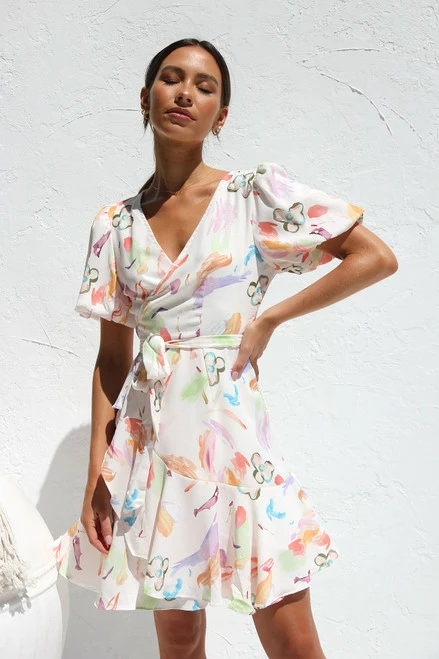 Alexa Wrap Dress MULTI 5 Alexa Wrap Dress MULTI - Image 3