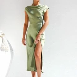 Elena Dress OLIVE -Heschung shop IMG 5882 76222.1665463276