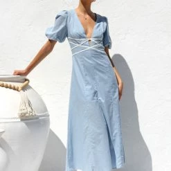 Kellie Dress BLUE -Heschung shop IMG 6533 77478.1668485069