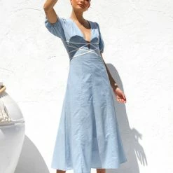 Kellie Dress BLUE -Heschung shop IMG 6540 82079.1668492869