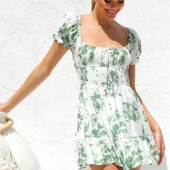 Aimee Dress GREEN FLORAL -Heschung shop IMG 6716 18009.1669896888