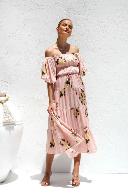 Sarella Dress PINK FLORAL 9 Sarella Dress PINK FLORAL - Image 7
