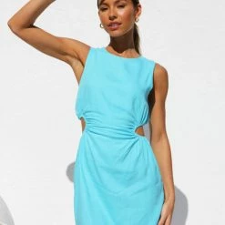 Daria Dress AQUA BLUE -Heschung shop IMG 7379 35085.1668722666