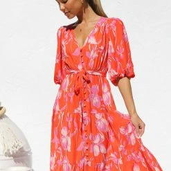 Marietta Dress RED FLORAL 10 Marietta Dress RED FLORAL -Heschung shop IMG 7479 19733.1669895753