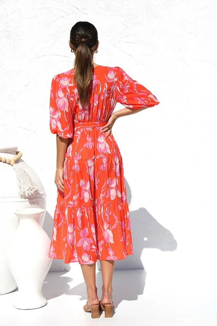 Marietta Dress RED FLORAL 7 Marietta Dress RED FLORAL - Image 5