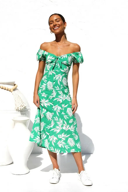 Kodie Dress GREEN FLORAL 3 Kodie Dress GREEN FLORAL
