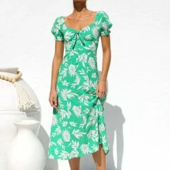 Kodie Dress GREEN FLORAL 14 Kodie Dress GREEN FLORAL -Heschung shop IMG 7519 31198.1669718720