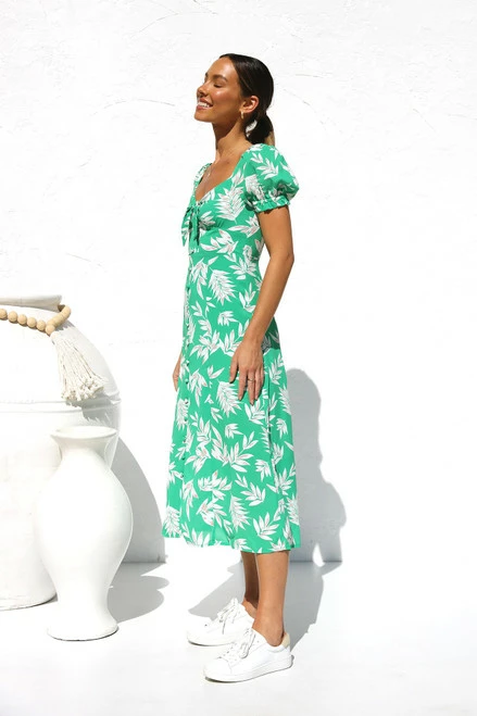 Kodie Dress GREEN FLORAL 5 Kodie Dress GREEN FLORAL - Image 3